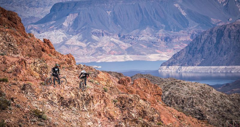 Bike Trails in Las Vegas Area, mountain bikers in bootleg canyon