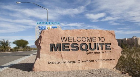 Mesquite Nevada Facts, Mesquite Nevada road welcome sign