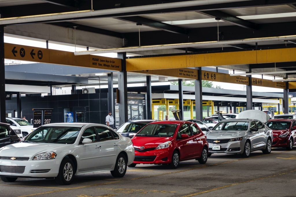 Rental Cars, airport terminal rental car area