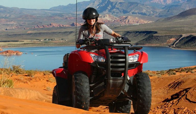 St. George Utah Activities, St George Utah riding ATV in desert surroundings