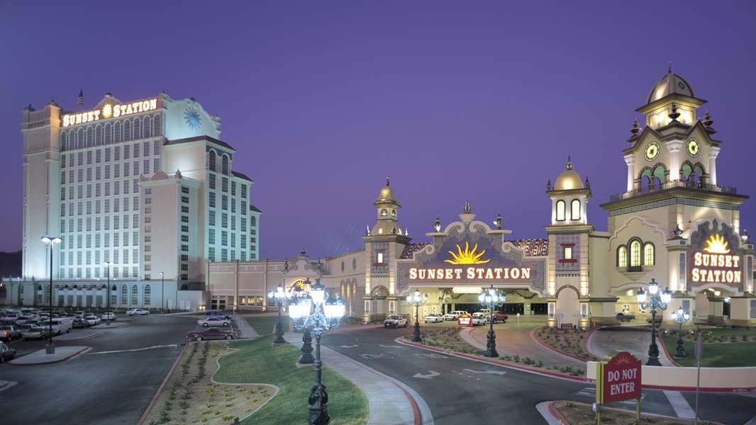 Henderson Casinos, sunset station casino resort at dusk
