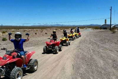 Private Custom Tours, group of ATV riders on private tour in desert
